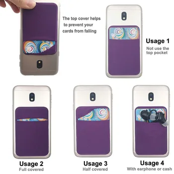 Verslo Kredito Kišenėje Klijų Mados mobiliojo Telefono Turėtojas Kortelę Atveju Lipdukas Silikoninis Telefono Dėklas Case For iPhone Samsung 