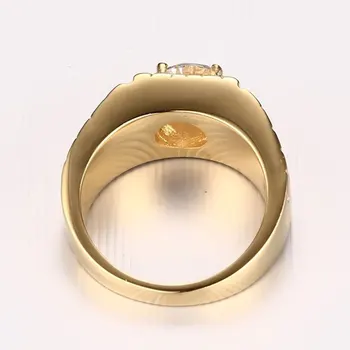 Vestuviniai Žiedai Cirkonis Aukso Nerūdijančio Plieno Papuošalai, vyriški Žiedai, Madingų Aksesuarų, Dovanų Šalis