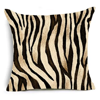 Vienpusis Spausdinimas Gyvūnų Leopard Dekoratyvinės Pagalvės Atveju Super Minkštas Aksominis Juoda ir Balta Zebras Modelio Pagalvėlė Padengti Sofa