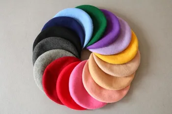 Vilnonių beretė vaikų rudens/žiemos šiltą kepurę kailis, vaikų beretė skrybėlę, prancūzų skrybėlę.tinka pavasarį ir rudenį, žiemą