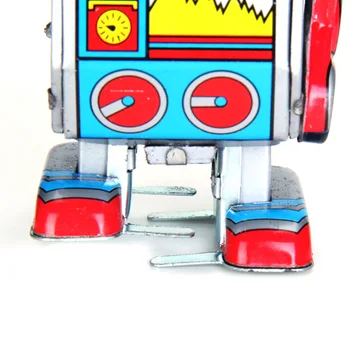 Vintage Stiliaus Windup Žaislai Robotas Metalo Skardos Clockwork Pavasario Veiksmų Skaičiai Naujovė Kalėdų Dovana