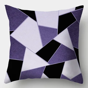 Violetinė Geometrinis Dekoratyvinė Pagalvėlė Padengti Pagalvės Užvalkalas Poliesterio, 45*45 Mesti Pagalvės Namų Dekoro Pillowcover 40846