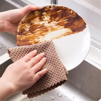 Virtuvė Anti-tepalas wipping skudurai efektyvus Super Absorbentas Mikropluošto Valymo šluostės namų plauti indų, virtuvės Valymo rankšluostį