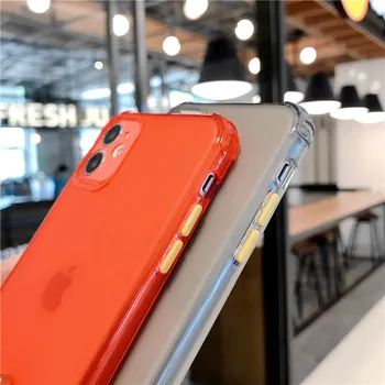 Virvelę Grandinės Telefono dėklas skirtas iPhone 11Pro 7 8 6 6S Plius XR XS Max X Candy spalvos juosta Virvelę Grandinės Kabinti Atveju iPhone 11