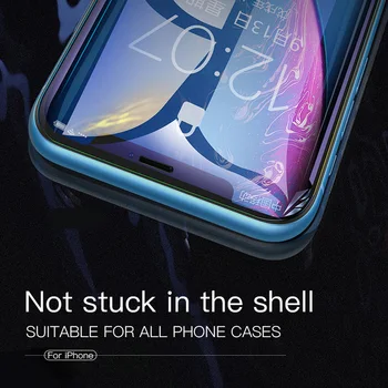 Visiška 9D Aprėptis Grūdintas Stiklas iphone 6s 7 8 plius Visi Klijai Screen Protector, iphone X XS Max 11 Pro Max