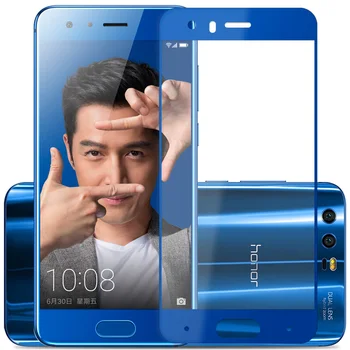Visiška Grūdintas apsauginis stiklas ant Huawei honor 9 8 lite honor9 9lite 8lite mėlyna stiklo Screen Protector Kino 9h