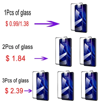 Visiškai Padengti Grūdinto Stiklo Huawei 30 P20 P10 lite Pro P Smart 2019 Screen Protector, Stiklo Huawei Mate 10 20 lite pro 9