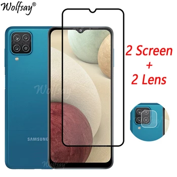 Visiškai Padengti Grūdinto Stiklo Samsung Galaxy A12 Screen Protector For Samsung A12 Kameros Stiklo Samsung A12 Stiklo 6.5 colių