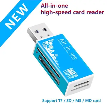 Viskas Viename Kortelių Skaitytuvą, USB 2.0 SD Kortelių Skaitytuvas Adapteris Parama TF CF, SD, Mini SD, SDHC MMC, MS