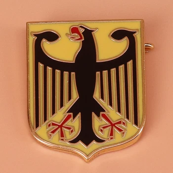 Vokietijos herbas ženklelis imperijos erelis pin shield sagė Deutschland papuošalai tėvynės dovana vyrams kailis marškinėliai priedai