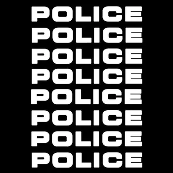 Volkrays 8 X Asmenybės Automobilių Lipdukas Policijos šviesą Atspindintys Lipdukai, Lipdukai Motociklų Dekoratyviniai Aksesuarai Juoda/sidabrinė,16cm*2cm