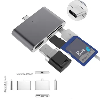 VONETS Tipas-C USB Tipo C HUB OTG Sim CF, SD TF atminties Kortelių Skaitytuvo Adapteris Keitiklis skirtas MacBook Air 