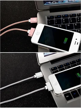 VOXLINK 30 Pin USB Kabelis iPhone 4s, 4, Metalo Plug Nailono Tinklelio Laidą Įkroviklio Kabelį 2A Greito Įkrovimo Duomenų Sinchronizavimo Laidas iPad 2