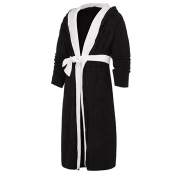 Vyrai Atsitiktinis Chalatas Kimono Flanelė Ilgas Chalatas Storas Šiltas Sleepwear Rudens Žiemos Pižamą Vyrų Laisvalaikio Namuose Dėvėti Plius Dydis 5XL