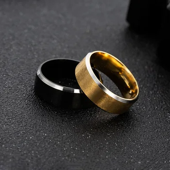 Vyriški Vestuvių Žiedą, Paprastas, Sužadėtuvių Volframo Žiedas Vyrų Metis Šalies Žiedo Matinis Juodas Volframo Žiedas