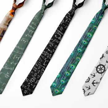 Vyrų Mados Pledas Ryšius 8cm Juoda Kūrybos Naujovė Necktie 3D Atspausdintas Kaklaraištis Vyrams Juokinga Šalis Vestuvių Priedai