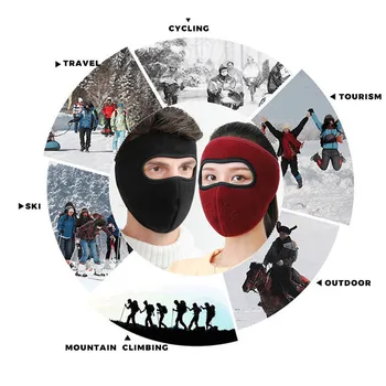 Vyrų, Moterų, Žiemą Šilta Kaukė Vilnos Earmuffs Jojimo Slidinėjimo Snowboard Pusę Veido Kaukė Lauko Vėjo apsauga nuo dulkių Kaukė маскировать