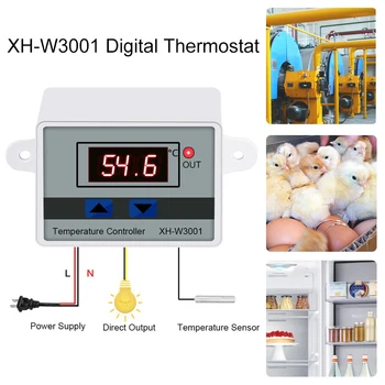 W3001 Skaitmeninis Valdymas Temperatūros Mikrokompiuteris Termostato Jungiklį Termometras Naujas Thermoregulator 12/24/220V