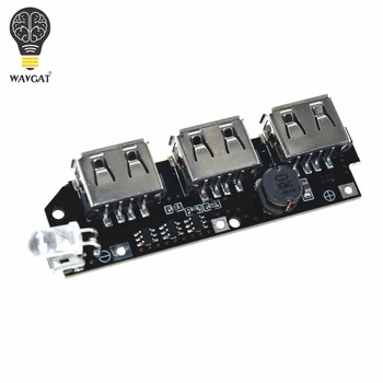 WAVGAT 5V 1A 1.5 2.1 3 USB Power Bank Įkroviklis plokštės Žingsnis Iki Padidinti Modulio 18650 Li-ion Atveju Shell 