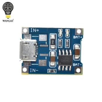 WAVGAT 5V 1A Micro USB 18650 Ličio Baterijos Įkrovimo Valdybos Kroviklio Modulis+Apsauga Dual Funkcijas TP4056