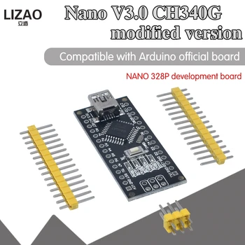 WAVGAT Nano Mini USB Su įkrovos tvarkyklę suderinama Nano 3.0 valdiklį CH340 USB tvarkyklės 12Mhz Nano v3.0 Pat, kaip ATMEGA328P