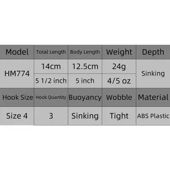 WLure 14cm 24g Minnow Svorio Perkėlimo Sistema Ilgai Liejimo Tikroviška Aukštos Kokybės Kabliukai, Žvejybos Jerkbait Žvejybos Masalas HM774