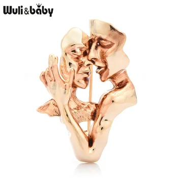 Wuli&baby Lydinio Mėgėjams Veido Sagės Moterų 2020 Naujas Mados Meno Bučiavosi Asmuo Šalies Atsitiktinis Sagės Smeigtukai Gfits