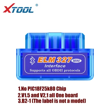 XTOOL 2019 Bluetooth V1.5/V2.1 Mini Elm327 327 obd2 OBD skaneris automobilių diagnostikos įrankis code skaitytuvas 