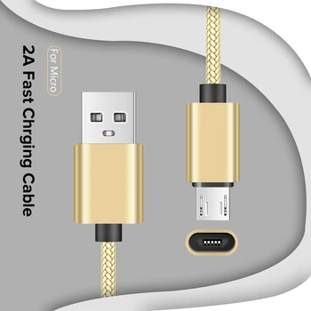 YCDC Micro USB Kabelis 2A Greitas Duomenų Sinchronizavimo Įkrovimo Kabelis Samsung 