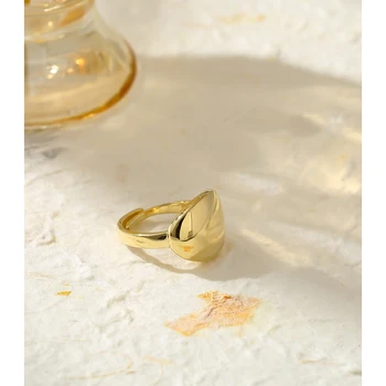 Yhpup Pareiškimą, Geometrinis Reguliuojamas Žiedas Moterims Aukso Metalo Tekstūros Žiedas Priedai Anillos Mujer Šalis, Dovana, Papuošalai 2020 m.