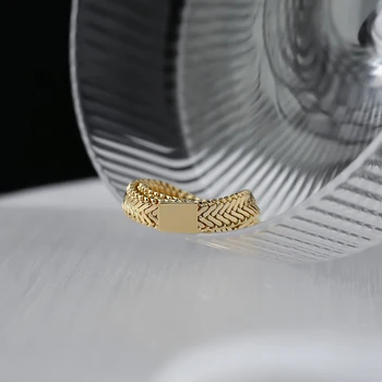 Yhpup Pareiškimą Multi-layer Vestuvių Juostas Moterų Žavesio Metalo Aukso Geometrinis Žiedas Pirštu, Šaliai, Papuošalai Anillos Mujer 2020 m.