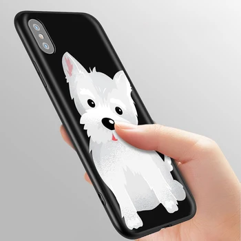 YIMAOC Animacinių filmų Westie Šuo Silikono Soft Case for iPhone 12 Mini Pro 11 XS Max XR X 8 7 6 6S Plius 5 5S SE