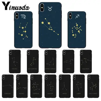 Yinuoda 12 žvaigždynai ir zodiako ženklai Klientas Aukštos Kokybės Telefono dėklas skirtas Apple iPhone 8 7 6 6S Plus X XS MAX 5 5S SE XR Dangtis
