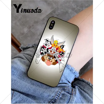 Yinuoda Looney Tunes Modelis TPU Minkštas Telefono, mobiliojo Telefono dėklas, skirtas iPhone 5 5Sx 6 7 7plus 8 8Plus X XS MAX XR 11 11pro 11promax