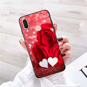 Yinuoda Rožių gėlių Naujai Atvykusių Juoda Mobilųjį Telefoną Atveju Telefoną Atveju Redmi K20 Pastaba 5 6 7 7a 8 Pro pastaba 8T 9 Xiaomi Mi 8 9 SE