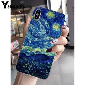Yinuoda Van Gogh Aliejaus Tapybai Monet Aliejaus Tapybai Soft Shell Telefono Dangtelį iphone 12 11 pro max X XS MAX 6 6s 7 8Plus 5 SE XR