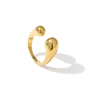 YMYW 2020 Atidarymas-Žiedas Aukso Žalvario, Vario rodomojo Piršto Žiedas Papuošalai, Aksesuarai Moterims Stiliaus Madinga Žavesio Kolonėlė
