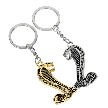 YOSOLO Metalo Kobra Gyvatė Logotipas Ženklelis Keychain Raktų Žiedas Automobilių paketų prižiūrėtojų raktinę Interjero Priedai