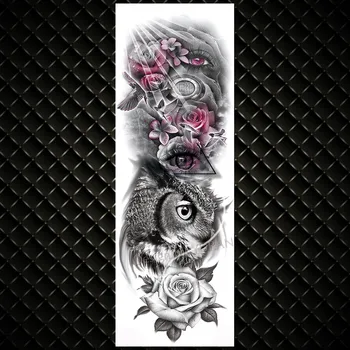 YURAN Realus Pilnas Gėlių Rankos Laikinas Tatuiruotes Vyrai Moterys Rose Blogio Akių Netikrą Tatuiruotę Lipdukas Vandens Perdavimas Kūno Menas Tatoos