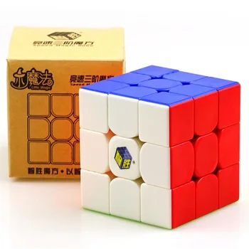Yuxin Šiek tiek Magijos Kubo 3 x 3 Black Stickerless 3x3x3 Cubo Magico Profesinės jokių lipdukų Greitis Kubo Galvosūkį Žaislai Vaikams lol