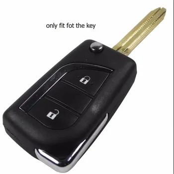 ZAD Silikono guma automobilio raktas padengti atveju shell nustatyti raštas fob Toyota auris Yaris Highlander Camry RAV4 2 mygtuką, raktų pakabukas
