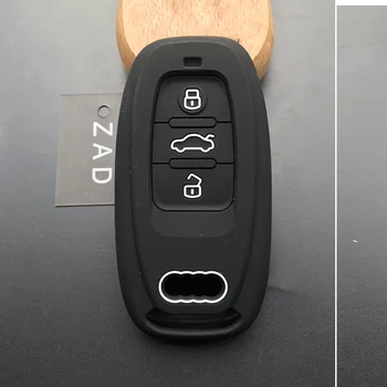 ZAD silikono klavišą padengti atveju shell turėtojas apsaugoti Audi A4 A5 A6 A7 A8 B6 B7 B8 audi Q5 Q7 R8 S5 S6 S7 S8 SQ5 RS5 TT smart keyless