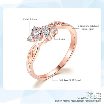 ZHOUYANG Žiedas Moterims, Elegantiškas Stilius 3 Spalvos CZ Kristalų Tuščiaviduriai Iš Rose Gold Skiedra Spalvos Sužadėtuvių bižuterijos R671 R777