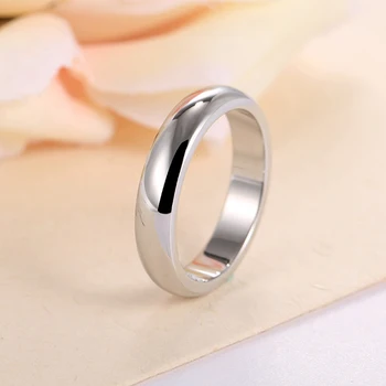 ZMZY Paprasta Sklandžiai Nerūdijančio Plieno Žiedai Poros Sužadėtuvių Žiedas bižuterijos Moteriški Aksesuarai Anillos Dovana Femme 4MM