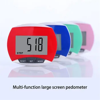 Ėjimas Žingsnis Counter 3D Pedometer Vandeniui Multi-funkcinis Judėjimo Kalorijų Skaičiavimo LCD Ekranas Fitneso Įranga