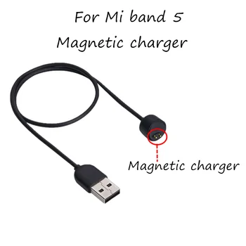 Įkroviklio Laidą Xiaomi Mi Juosta 5 4 3 2 Smart Apyrankės apyrankė Mi juosta 5 Įkrovimo kabelis Miband 4 3 USB Įkroviklio Kabelį