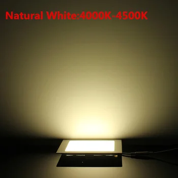 Įleidžiamas LED Lubų Šviesos 3-25W Šilta Balta/Natūrali Balta/Šaltai Balta Aikštėje Ultra plonas led panel šviesos AC85-265V LED Žemyn Šviesos