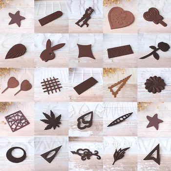 Įvairių formų, stačiakampio, apvalus lapai, gėlės Non-stick Silikono Šokolado Pelėsių Ledo Formų Torto Formos Bakeware Kepimo Įrankiai