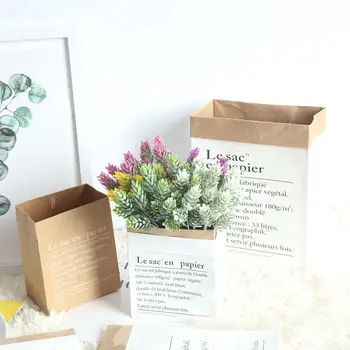 Šiaurės Stiliaus Vaza Mini Saugojimo Kraft Paper Bag Namų Gėlių kompozicijų vestuvių gėlių pagrindinis Įvairenybės Džiovinti Laikymo Maišelis, popierinis Maišelis