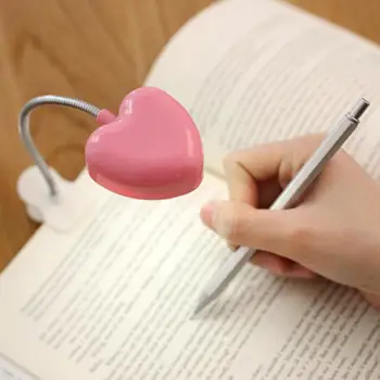 Širdies Formos stalinis apšvietimas mergina rožinė LED Nakties Šviesos Itin Šviesus Mini LED Staliniai šviestuvai Skaitymo šviesa Knygos šviesa mergina kambario dekoro